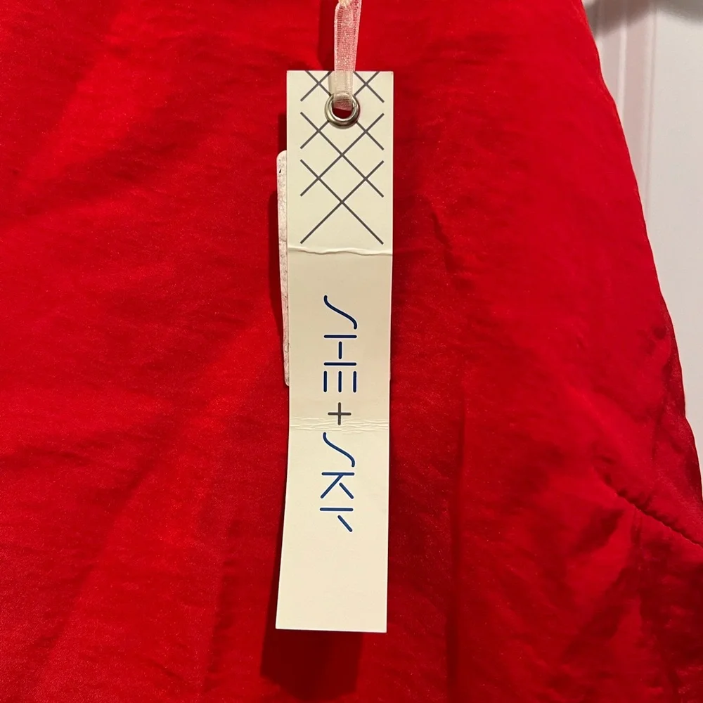 She + Sky Vibrant Red Kids Dress